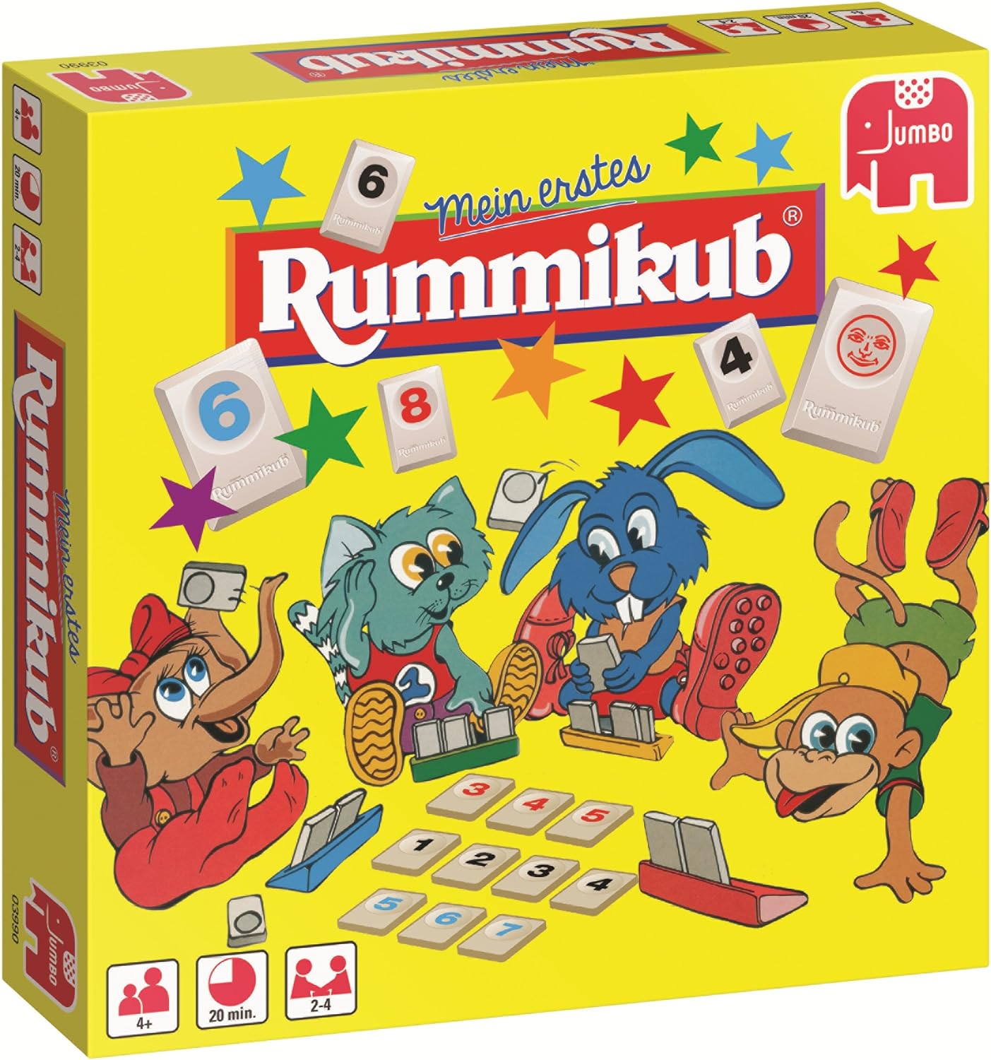Rummikub Spiel, ein perfektes Spiel für 4 Jährige, da hierbei viel Kooperation gefragt ist.